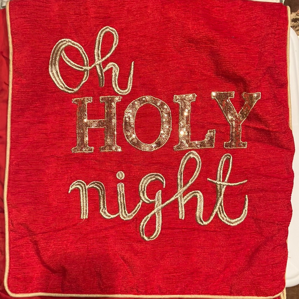 Oh holy night runner for table approx 72 inches - lightly used Christmas